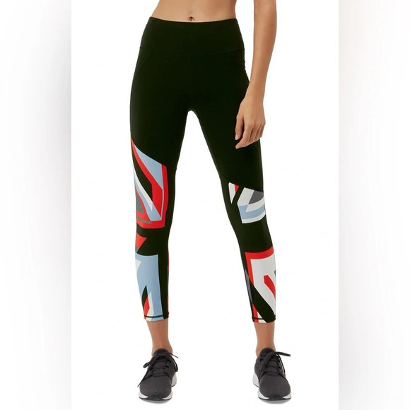 Sweaty Betty The Power Matte Union Jack UK Flag Ankle Leggings Size XS Sporty - Picture 3 of 11